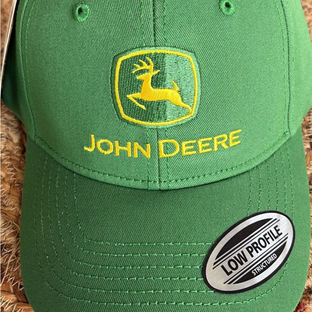 John Deere Green Hat with Yellow Logo - Picture 2 of 5